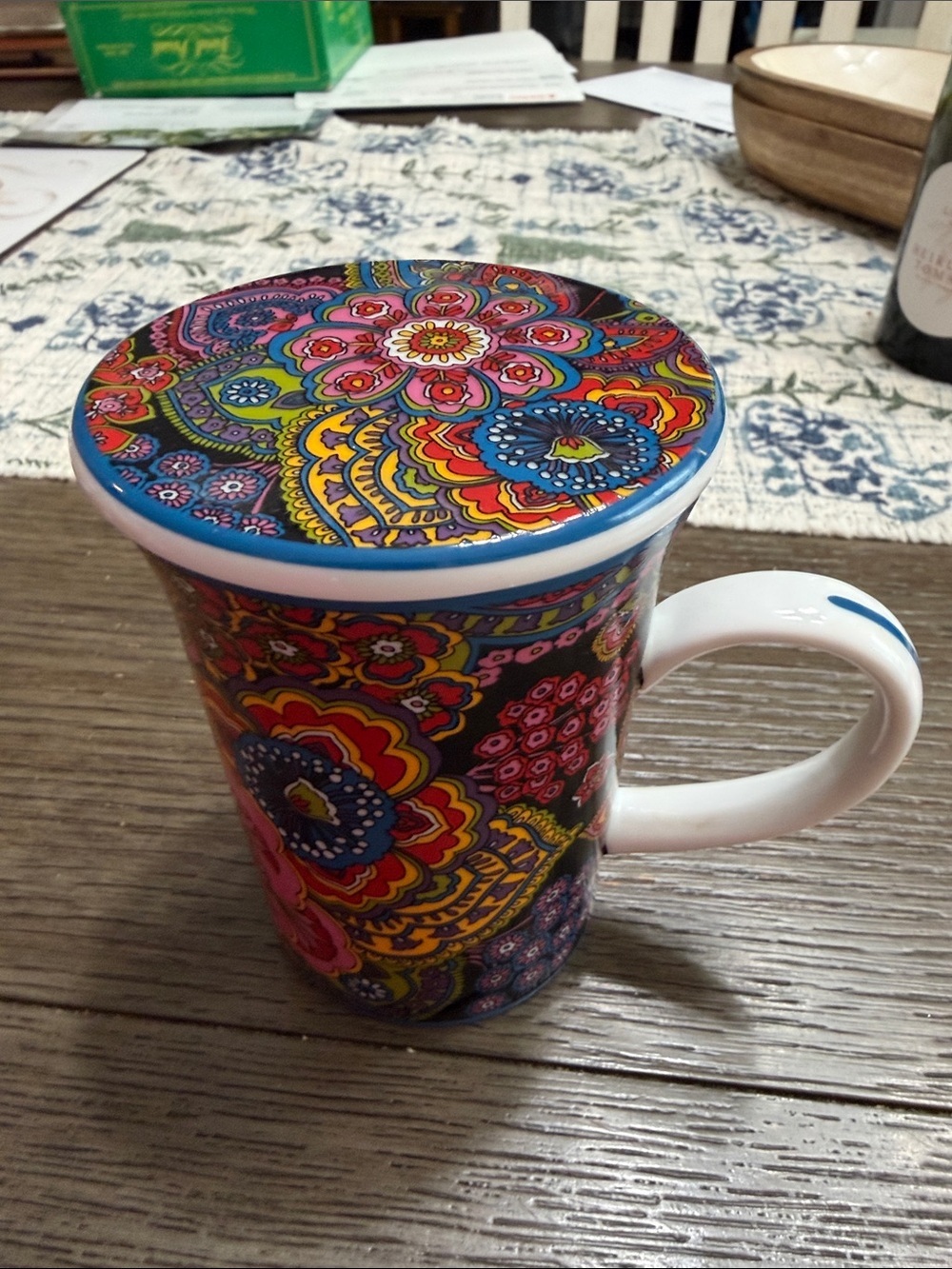 Vera Bradley “Symphony in Hue” Tea Cup w/Lid